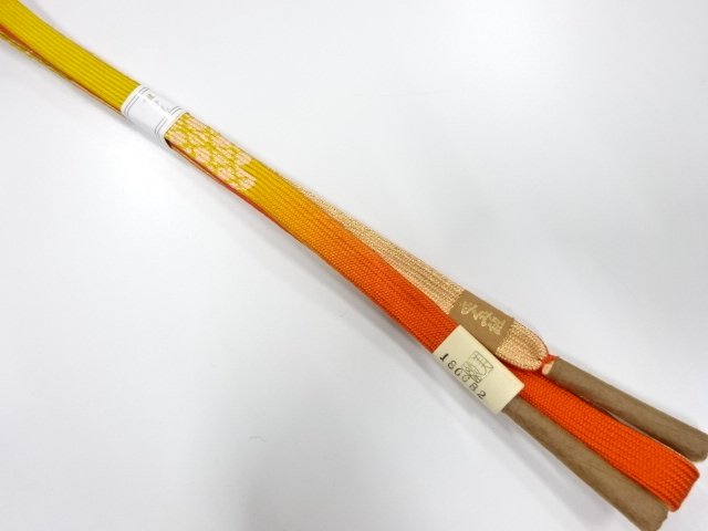 JAPANESE KIMONO / UNUSED KOREI HAND-TIED OBIJIME